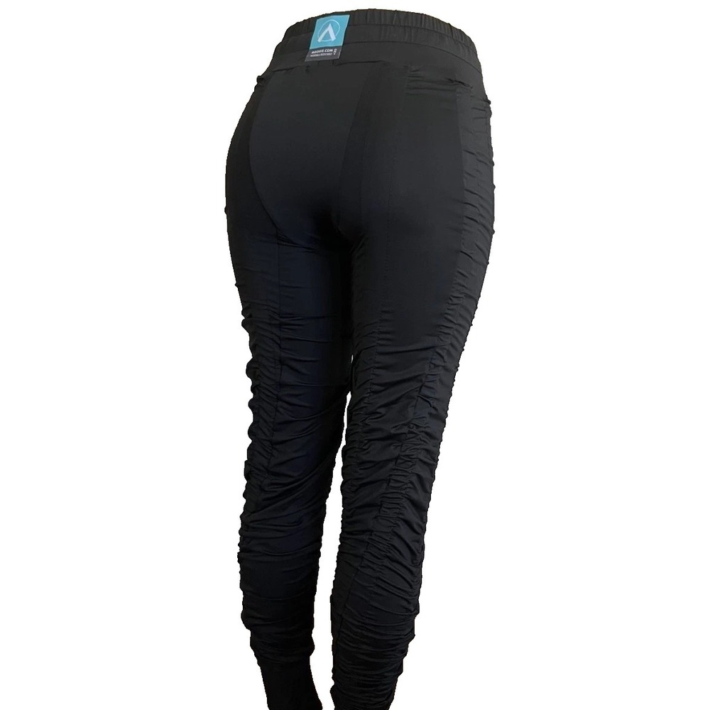 Agogie Wearable Resistance Band +20 Leggings Womens L Black Ruched Training Pant - Picture 5 of 8